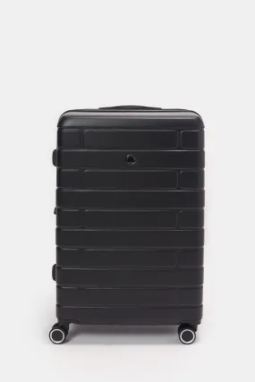 Black Textured Trolley Luggage (28 Inch)